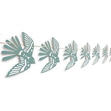 Hand-Cut Blue Paper Bird Garland/Banner Ideal For Weddings, Parties, Home Decor, Or Nursery Decoration Set Of 12 bird1