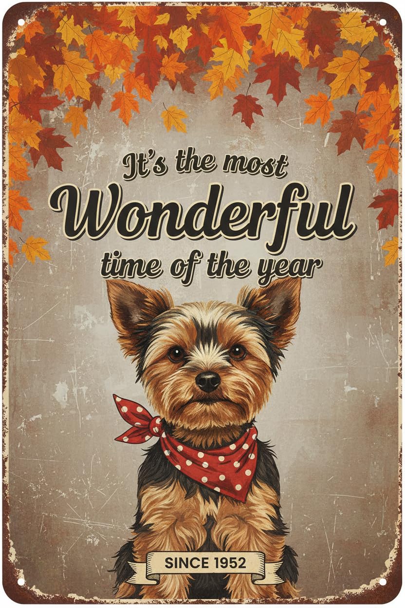 It's The Most Wonderful Time Of The Year Tin Sign, 8x12 Inch