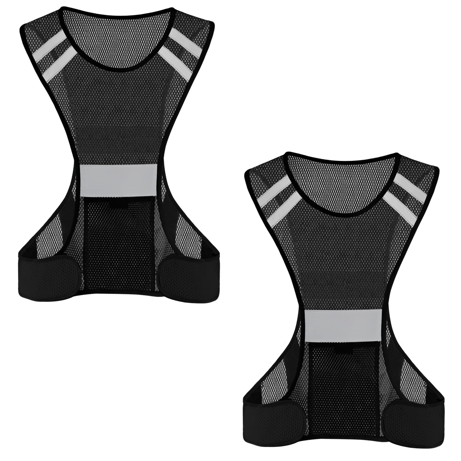 TCCFCCT Reflective Running Vest, High Visibility Running Gear with Large Pocket