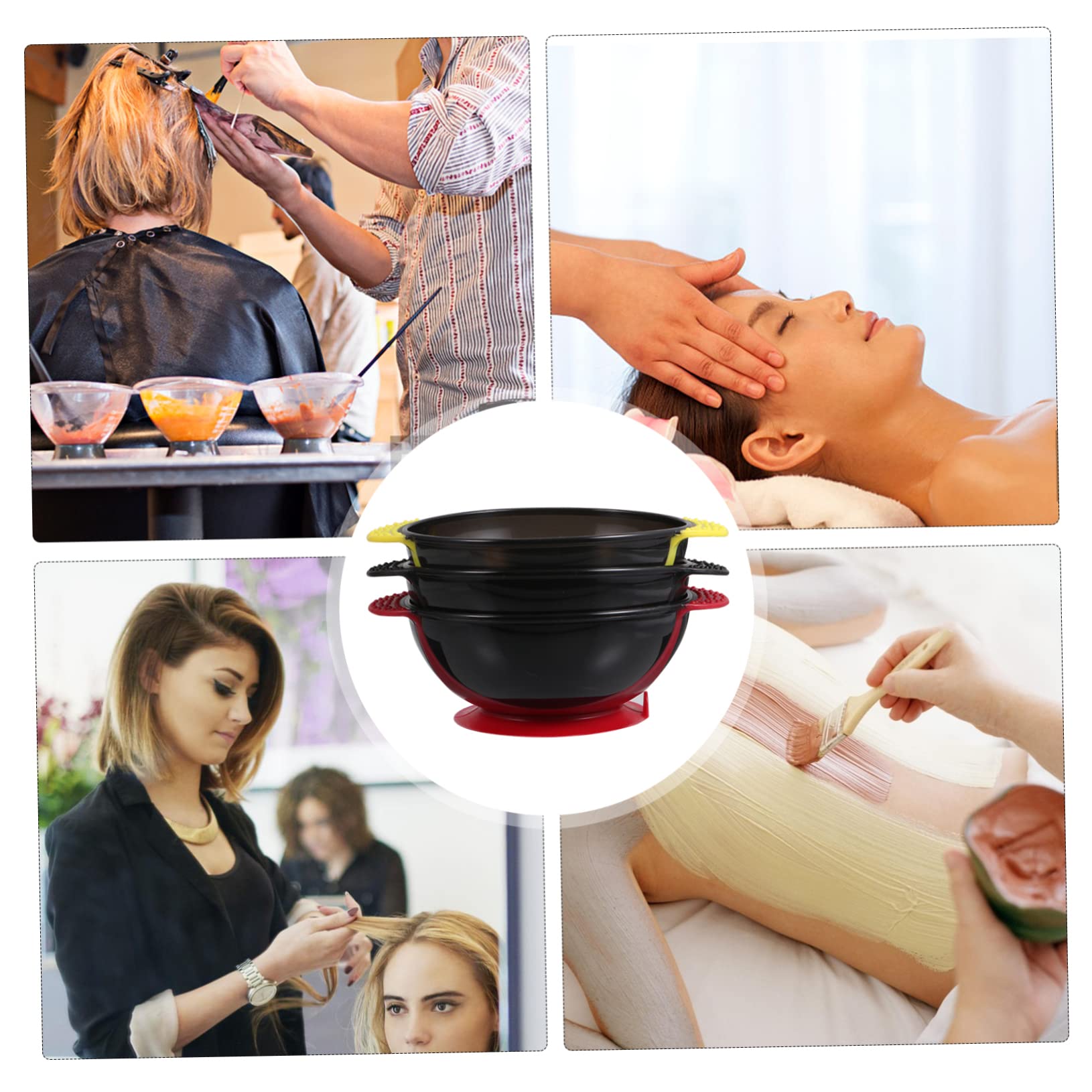 9 Stück Gebackenes Öl Haarfärbeschüssel Haarfärbeschüssel Haarfärbeschüssel Haarfärbeschüssel Färbeschüssel DIY Haarfärbeschüssel Mischtönungsschüssel Haarfärbezubehör