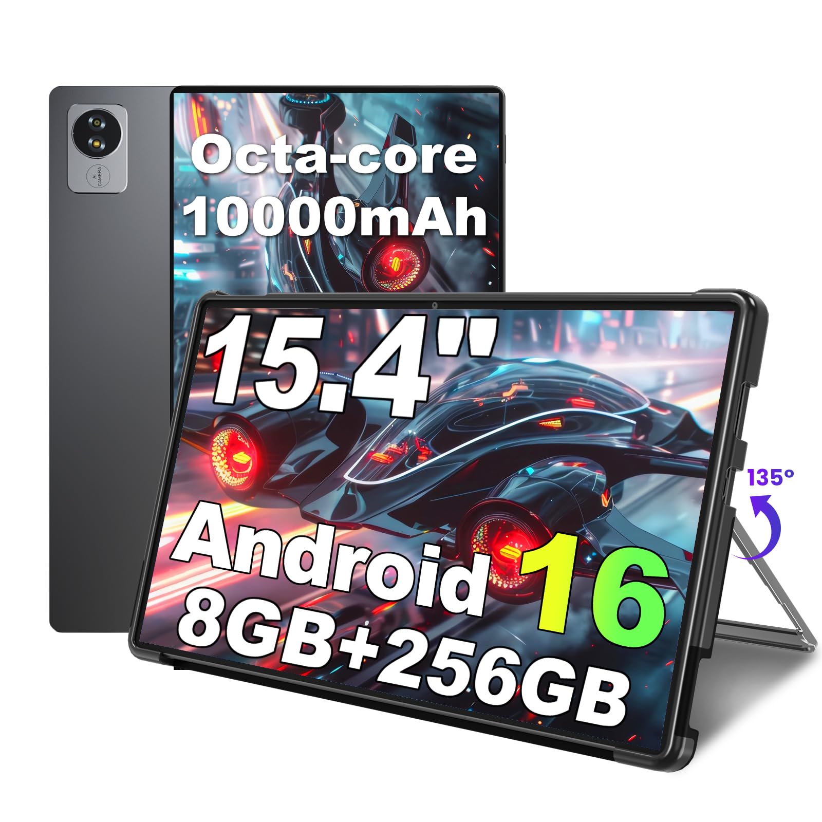 jumper Tablet 15,4 Zoll, Android 16 Tablet mit Helio G99 Octa-Core Prozessor
