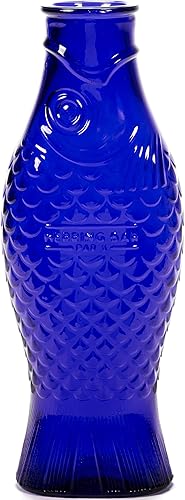 Vista 12 de Serax Jarra de Agua de Vidrio Juego de Vasos Fish & Fish de Paola Navone Decantador de Vino de 28.74 fl oz Botella Transparente Verde