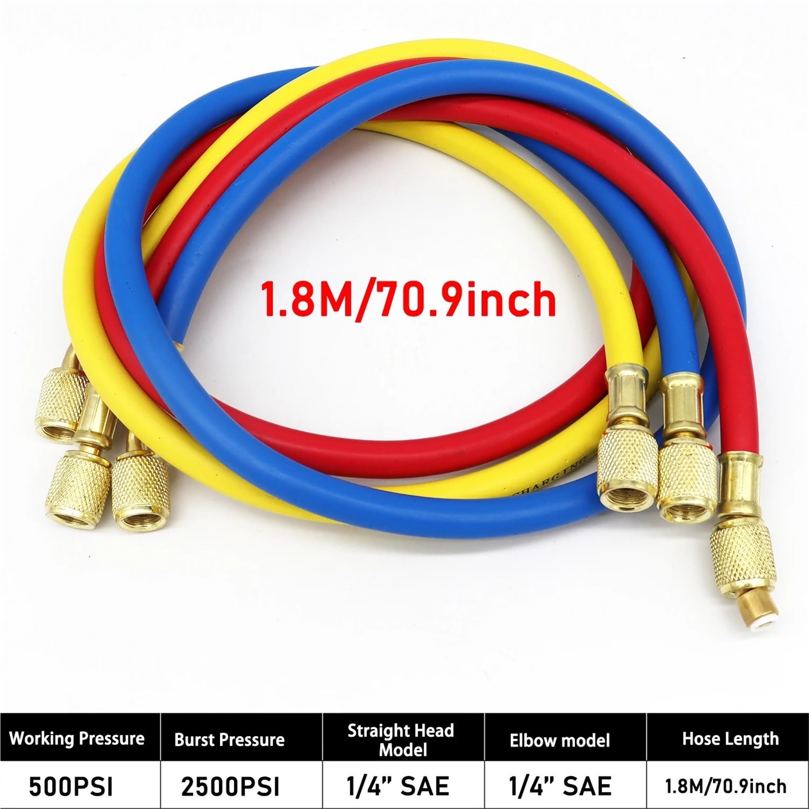Kit de tubo de manguera de carga de CA de 0,9 M-1,8 M, accesorios de baja pérdida for manguera(Ferrous-1M)