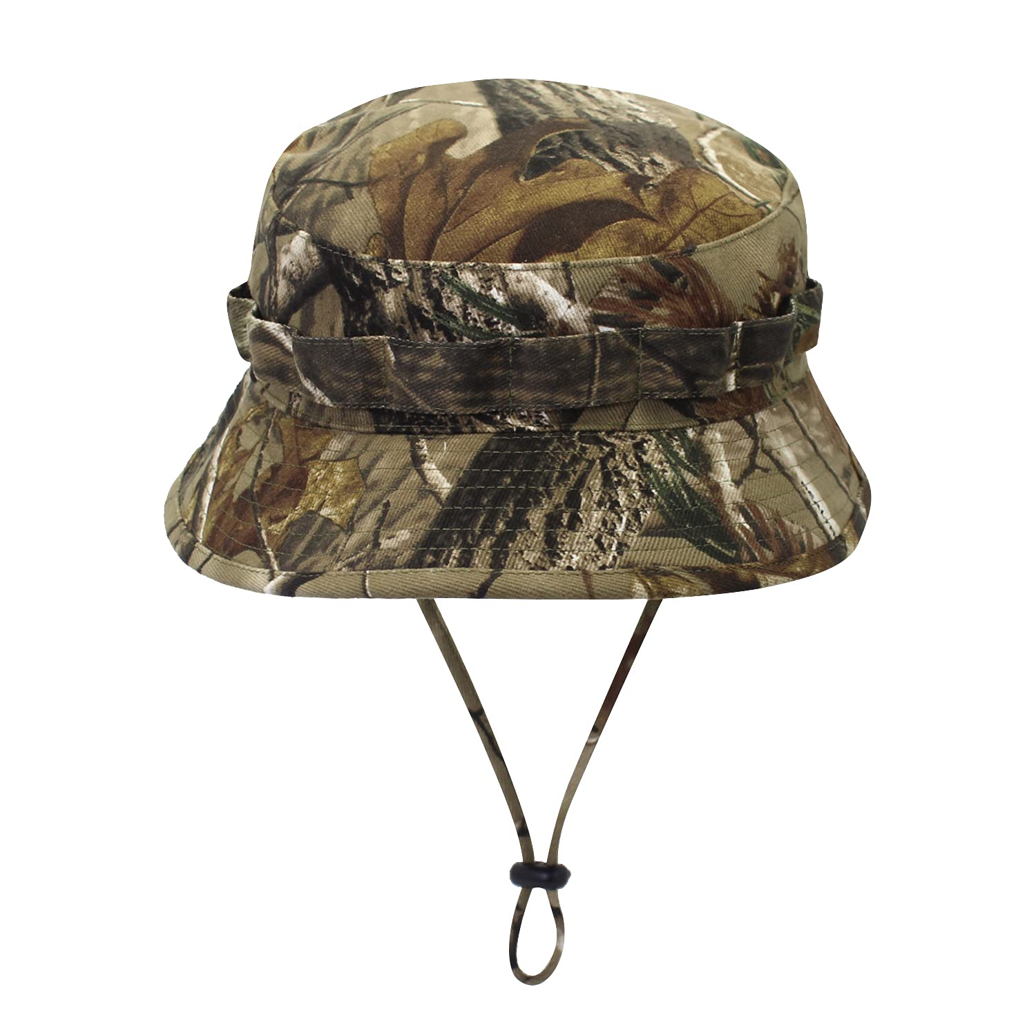 Unisex Canvas Bonnie Hat Sun Hat Jungle Bucket Hat Camouflage Sun Protection Portable for Outdoor Sports for Head Circumference 56-60cm - Dead Branch Camouflage