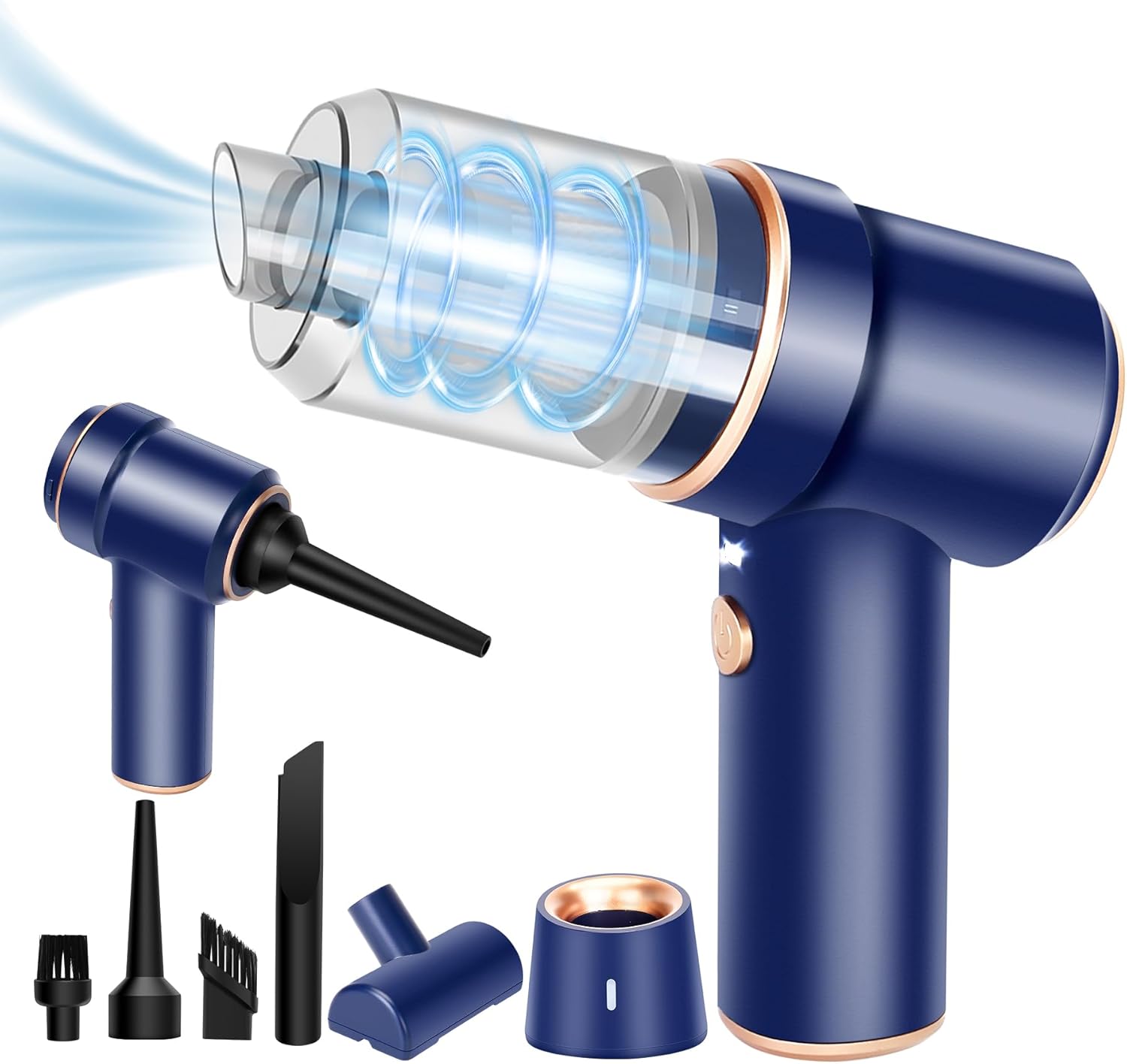 8Kpa Mini Handheld Vacuum Cleaner, 120W High Power Cordless Keyboard Vacuum, 2-in-1 Desk Vacuum & Air Duster with LED Light & Multi-Nozzles for Car, Computer, Sewing Machine 8Kpa Mini Handheld Vacuum Cleaner, 120W High Power Cordless Keyboard Vacuum, 2-in-1 Desk Vacuum & Air Duster with LED Light & Multi-Nozzles for Car, Computer, Sewing Machine