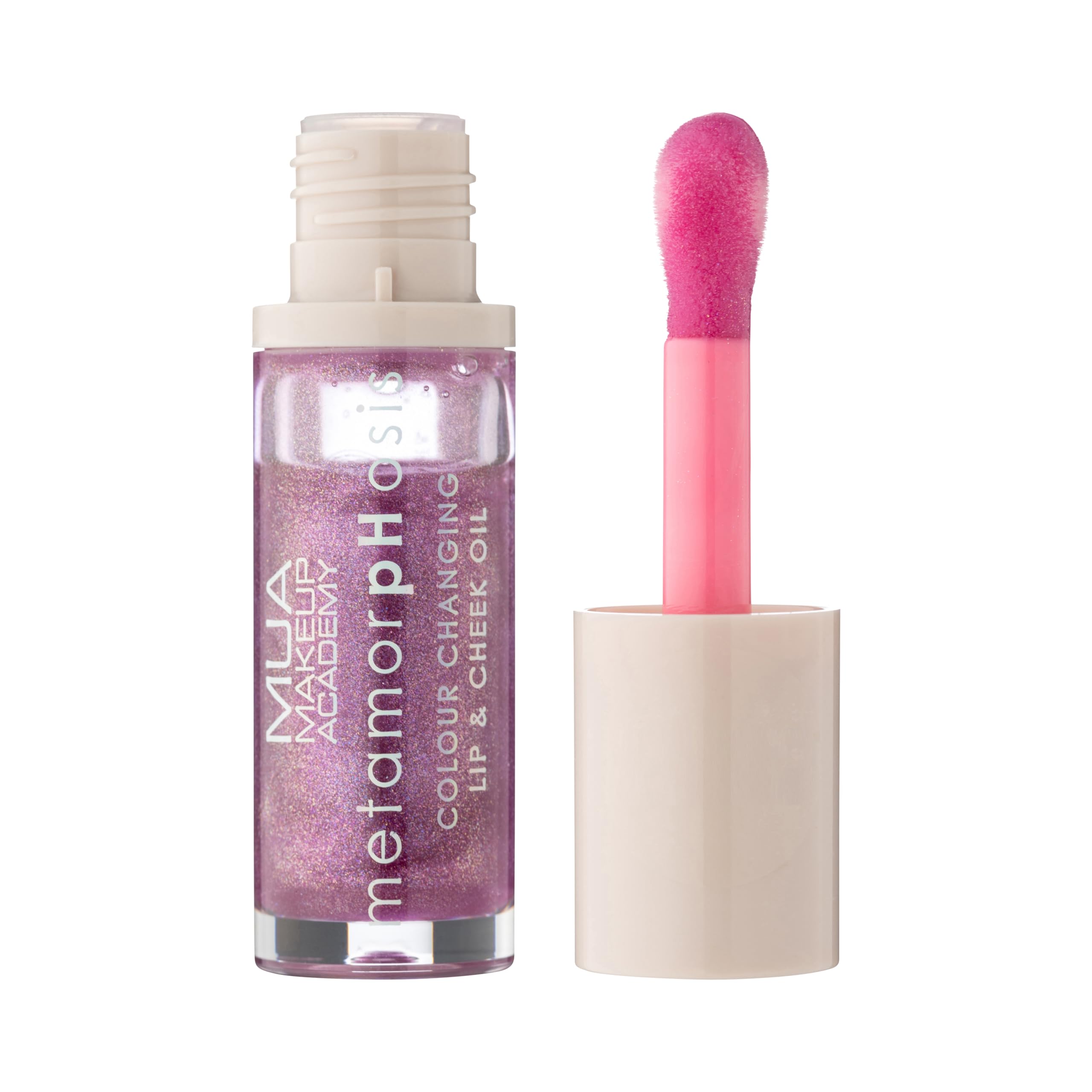 MUA Makeup Academy Metamorphosis Colour Changing Lip & Cheek Oil, Grapevine, Vegan & Cruelty Free, 7 ml