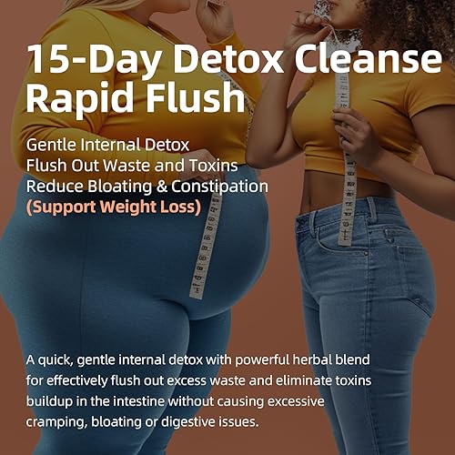 Miniatura 3 de Desintoxicación de limpieza intestinal de 15 días para mujeres y hombres, desintoxicación avanzada de limpieza de colon intestinal suave con cáscara