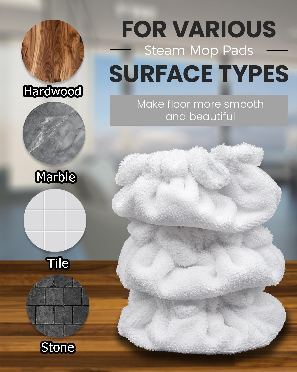 RunnoClean - Accesorios para limpieza a vapor, capó pequeño (triángulo) compatible con limpiador de vapor Dupray Neat, almohadillas reutilizables para mopa de vapor de precisión, paquete de 3