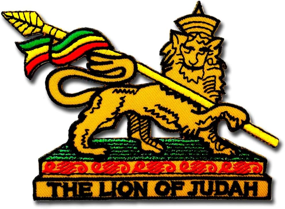 Verani Lion of Judah Rastafari Reggae Rasta Jamaica Harley Lady Rider Motto Funny Word Gift Text Tattoo Embroidered Iron-On Patch Moral Letter