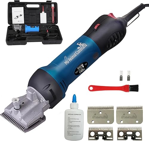 110 V 400 W Heavy Duty Kit de maquinaria de caballo profesional de 6 velocidades Afeitado Abrigos Gruesos Pelaje Ponis Caballos Equinos Cerdos
