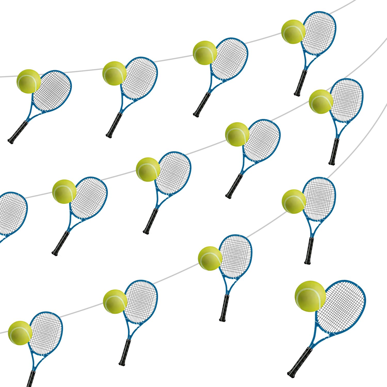 Wimbledon Tennis Decorations,12pcs Tennis Bunting Banner for Wimbledon decorations