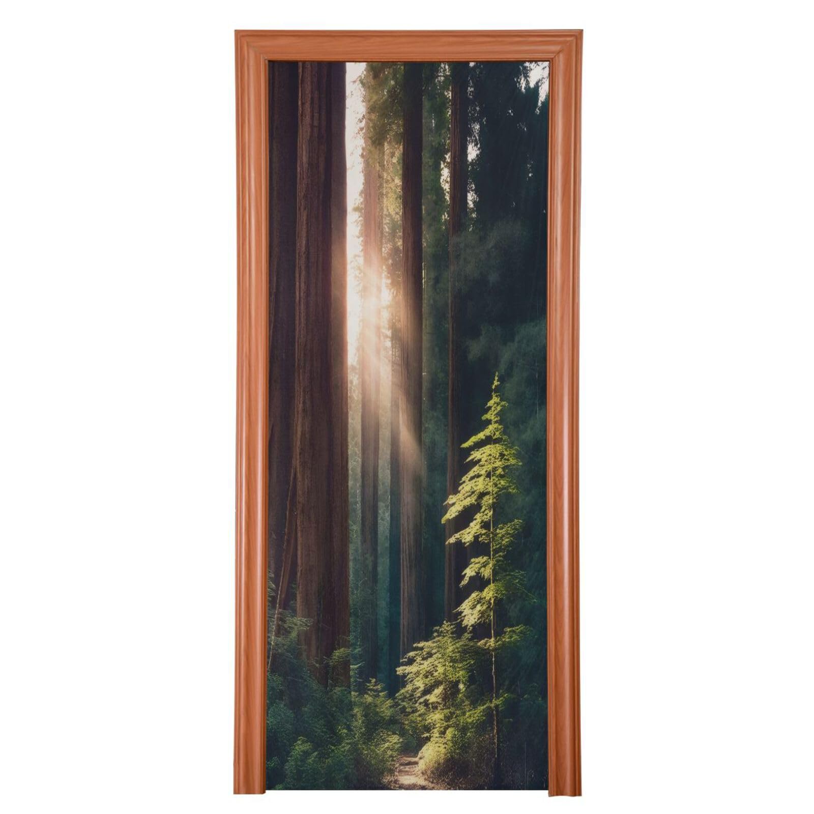 FLildon Morning Sunlight in Wilderness Door Cover Decoration, Party Accessory Porch Decor for Festive Ornament Room Door Covers 35 x 79 Inch