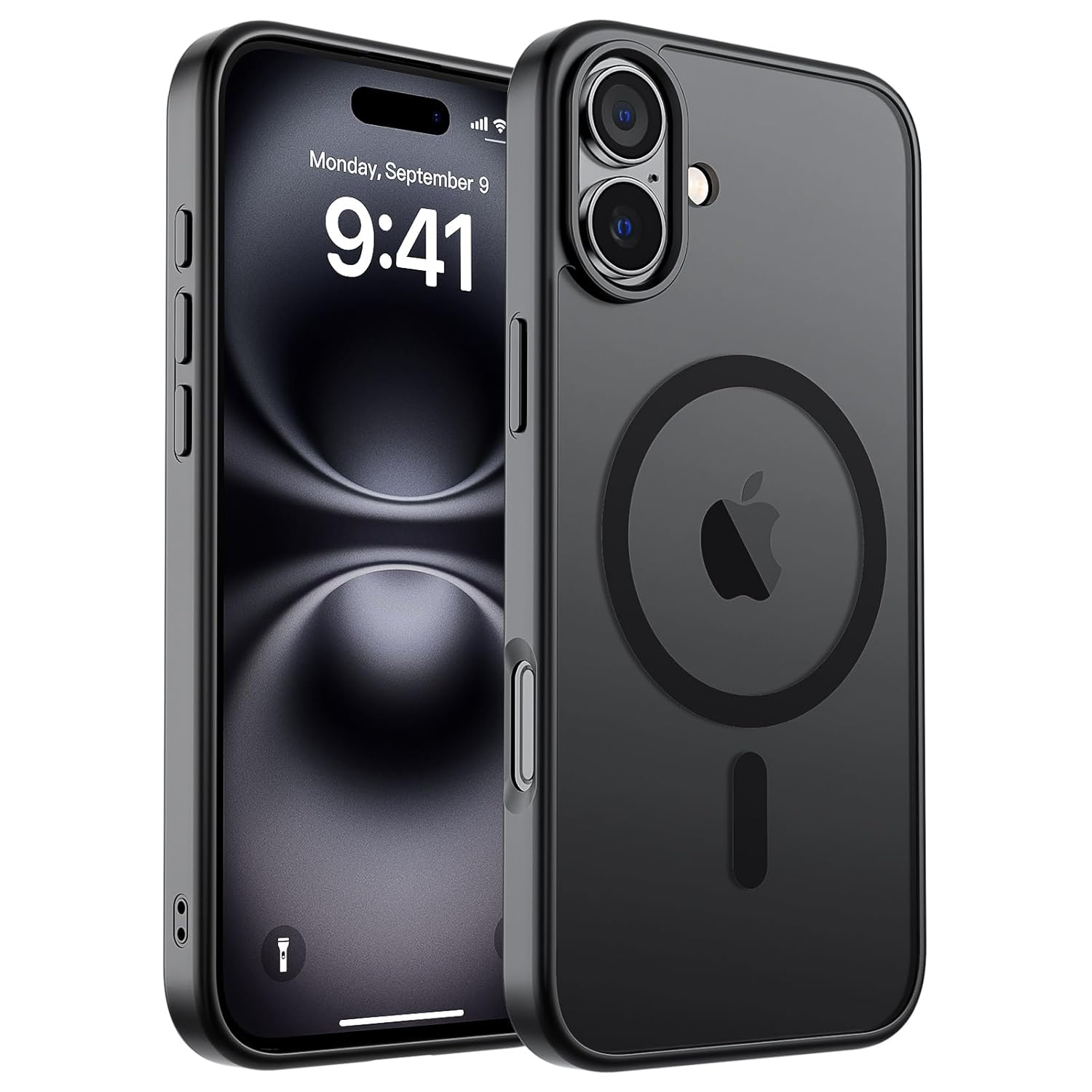 Magnetic for iPhone 16 Case Compatible with MagSafe Military Grade Drop Protection Translucent Matte Shockproof Anti-Scratch Phone Case