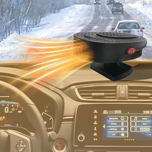 Miniatura 1 de Calentador de coche de 12 V, 150 W, portátil, desempañador, ventilador de calefacción o enfriamiento rápido 2 en 1 con enchufe para encendedor de