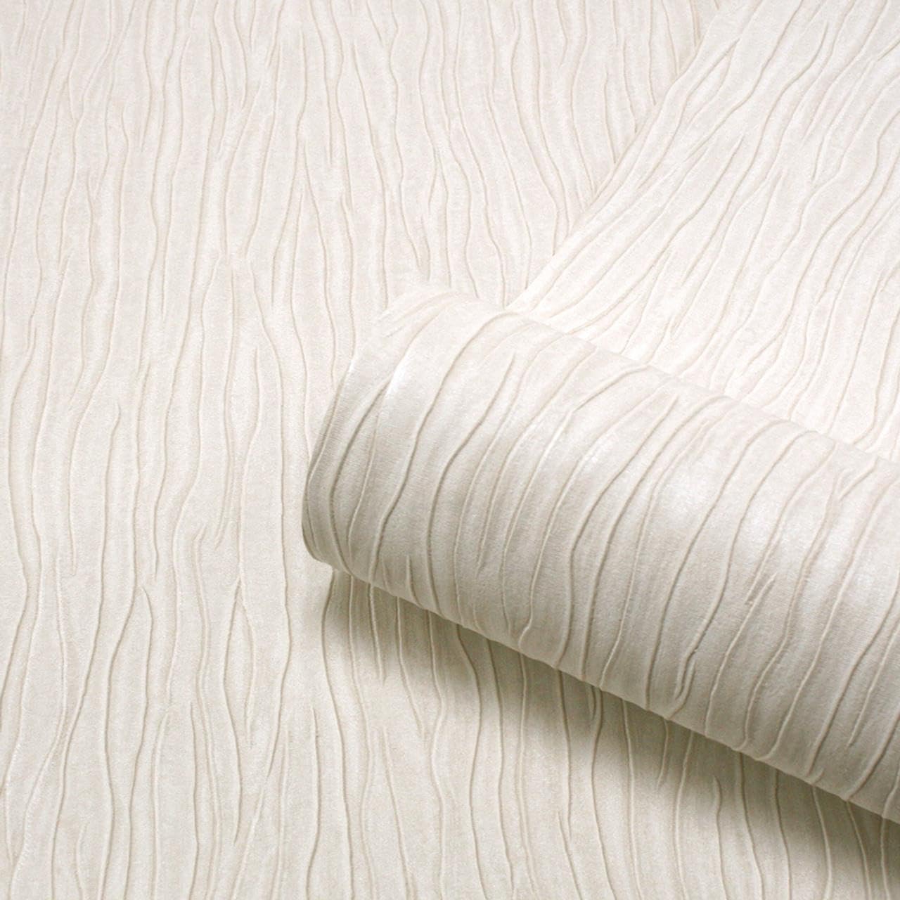 Yöl Cream Plain Belgravia Decor Tiffany Pearl Cream Wallpaper Gb41315 - Italian Vinyl