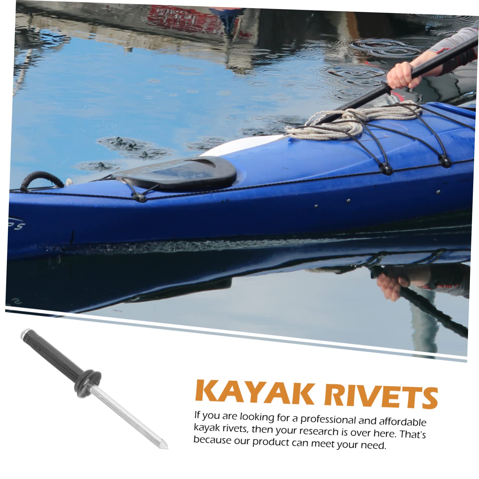 Housoutil 3 Sets Kajak-Boot-zubehör Multifunktionsnieten Tragbares Design Robuste Aluminiumlegierung Gummimaterialien Für Rutenhalter Pad Eyes