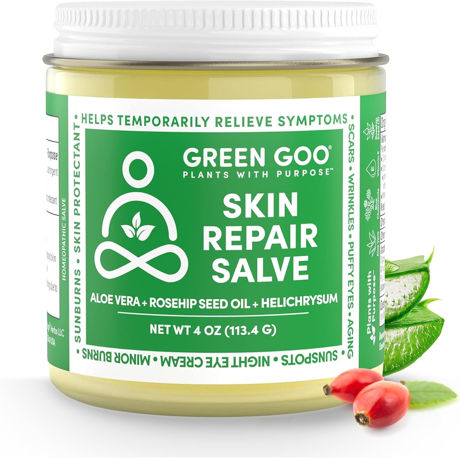 Green Goo Skin Repair Healing Salve, Natural Body & Face Moisturizer with Aloe Vera, Improves Skin's Appearance, Great for Scarring & Wrinkles, 4 Oz - Image 5
