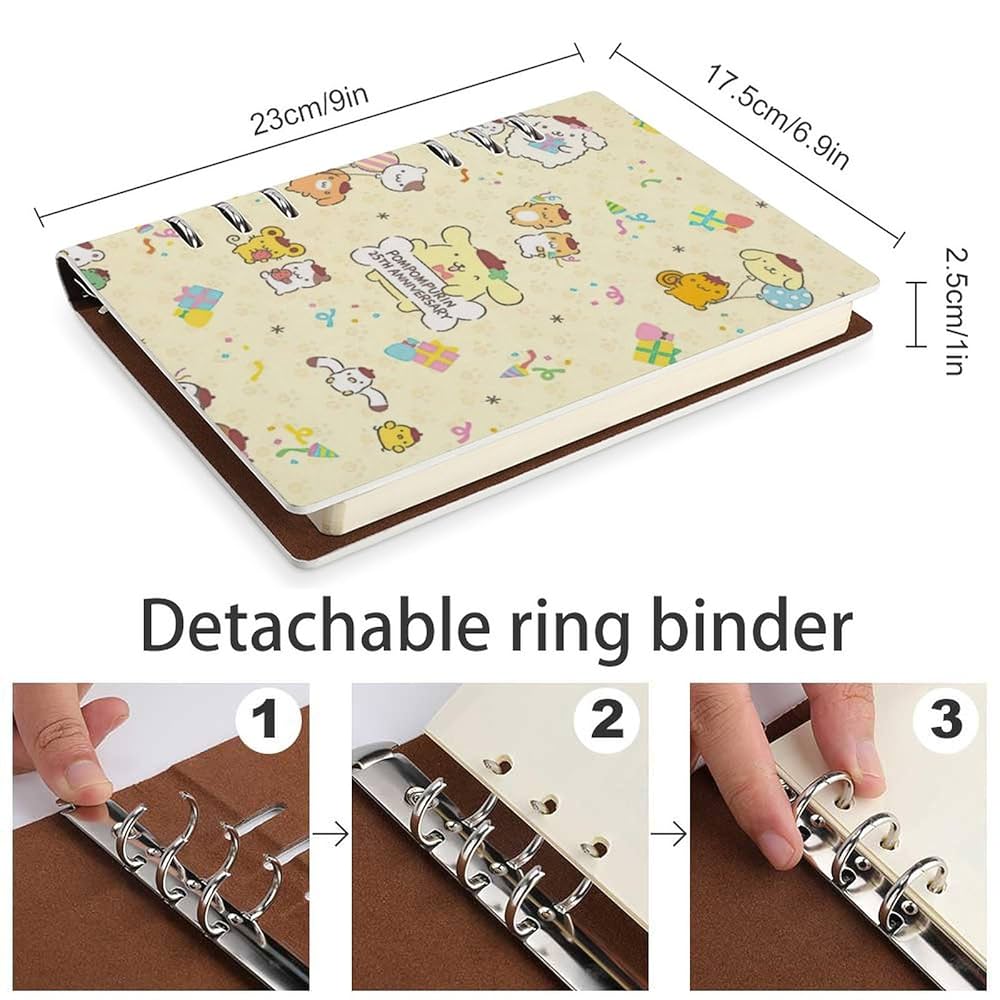 【新品未使用】ポムポムプリン システムバインダー　6穴　レトロ Amazon.co.jp: ポムポムプリン ルーズリーフ 手帳 システム手帳