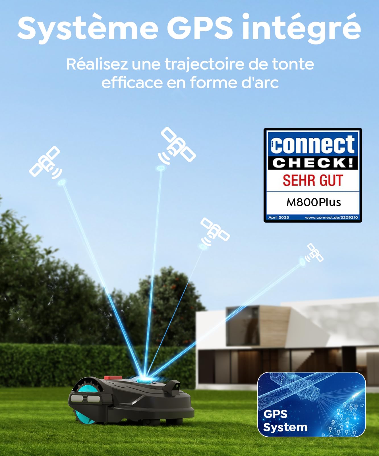 YARDCARE M800Plus Robot Tondeuse sans Fil Périphérique — vue 2