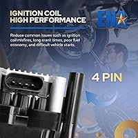 Vista 6 de Paquete de Bobina de Encendido ENA 2.0 Compatible con VW 1998 1999 2000 2001 Beetle Golf, 1999 2000 2001 2011 2012 2013 2014 2015 Jetta S Base L4