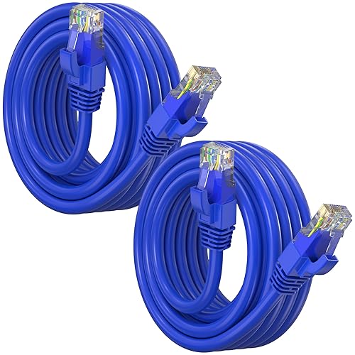 Miniatura 11 de Maximm Cable Ethernet Cat 6 de 30 pies (paquete de 2) – Cable LAN de alta velocidad, cable de Internet, cable de conexión y cable de red – UTP, 10
