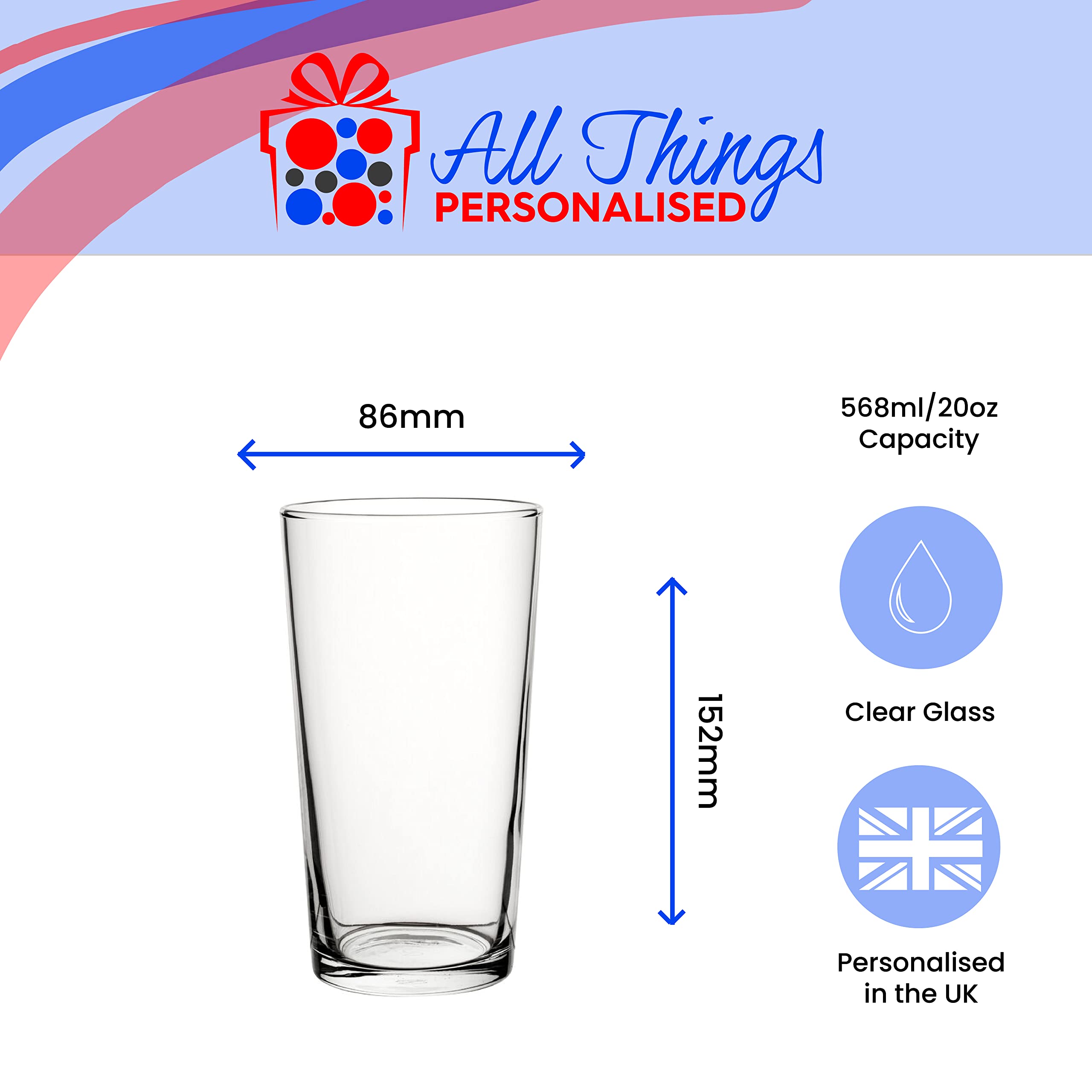 Fantaisie Gravé/imprimé Nonic Bière Cidre Verre à Bière