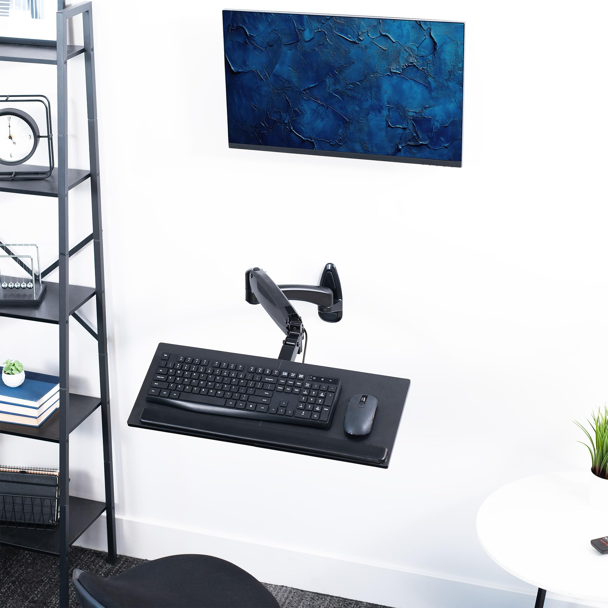 Image secondaire de Support Mural Ergonomique pour Clavier et Souris VIVO avec Réglage Pneumatique