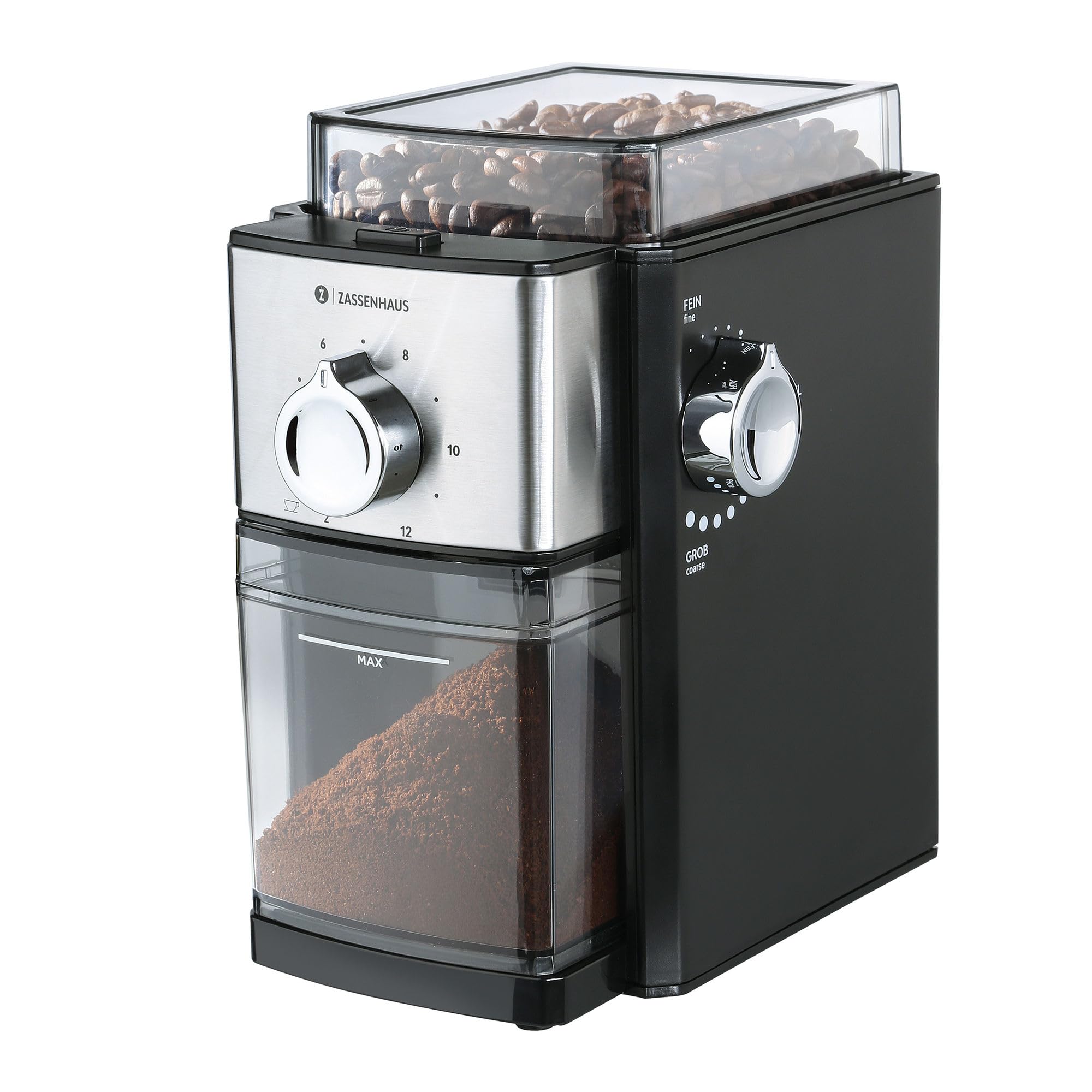 Zassenhaus Molinillo de café eléctrico KINGSTON acero molinillo automático