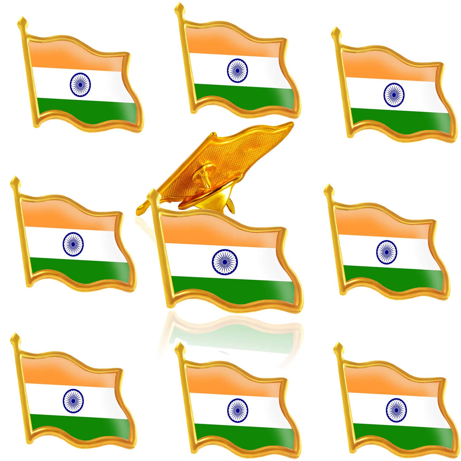 Buy Rhungift 10 Pack Metal India Lapel Pin Waving Indian Pins bulk