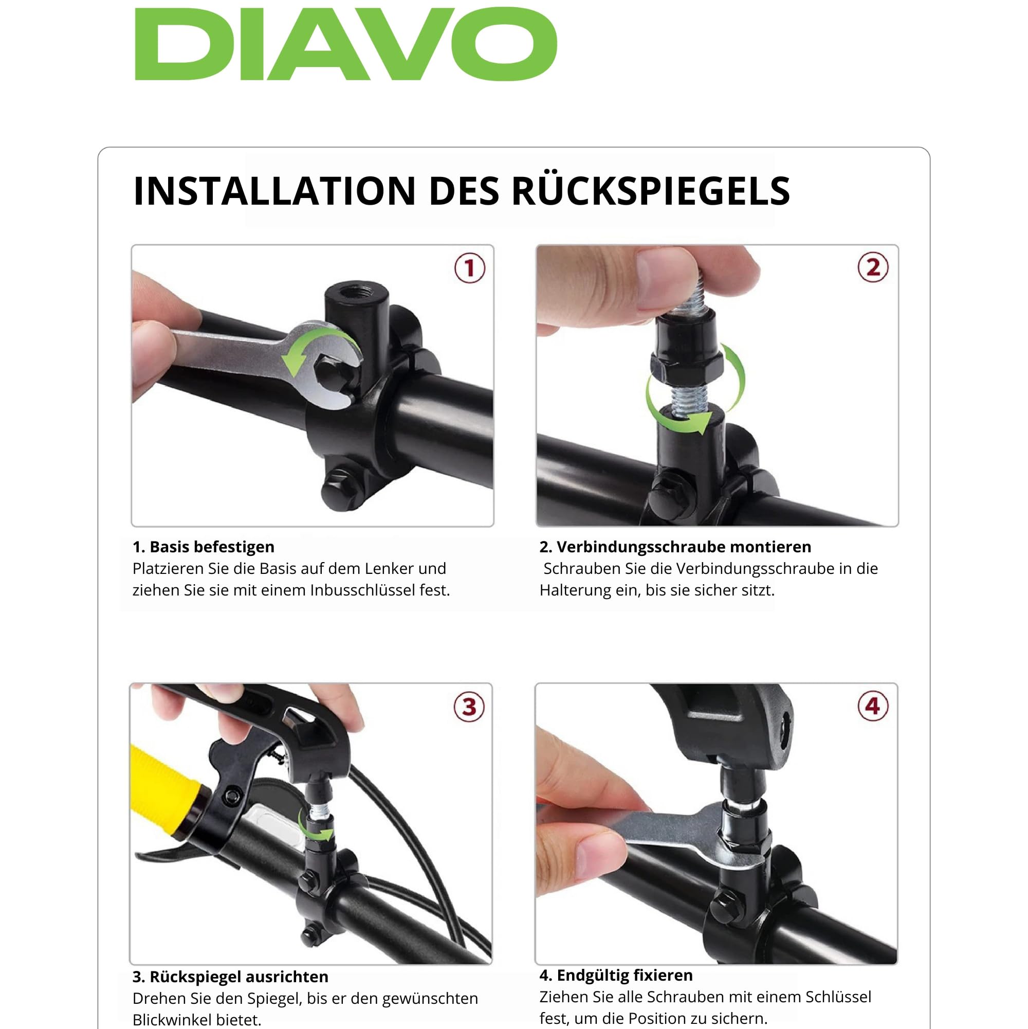 Diavo Reflektierende Fahrradweste – Sicherheitsausrüstung für Roller, Fahrrad, Mountainbike und Laufsport, wiederaufladbar über USB mit LED-Blinklicht und Fernbedienung, einfache Installation