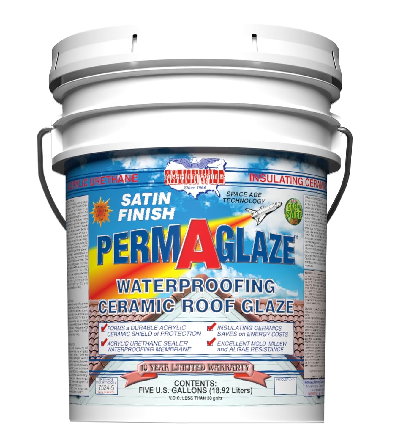 Tile Roof Color Glaze & Sealer PERMAGLAZE™ (Dove Gray, 5 Gallon)