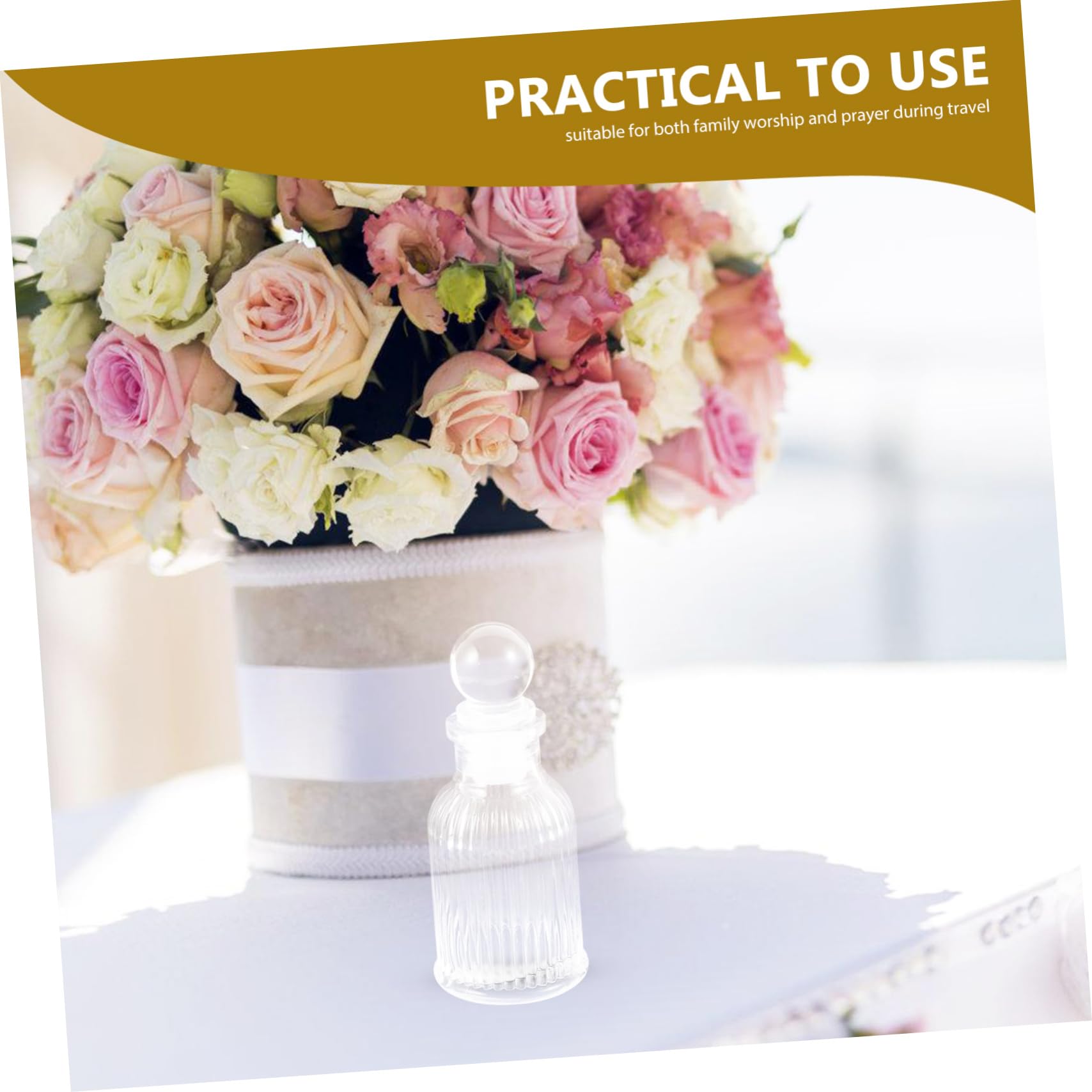 Ciieeo 12 Botellas De Agua De Vidrio Transparente Con DiseñO De Cruz Recargables Para Bautizos Bodas Y Celebraciones Religiosas Regalo CatóLico PortáTil 3.93X1.69X1.69In