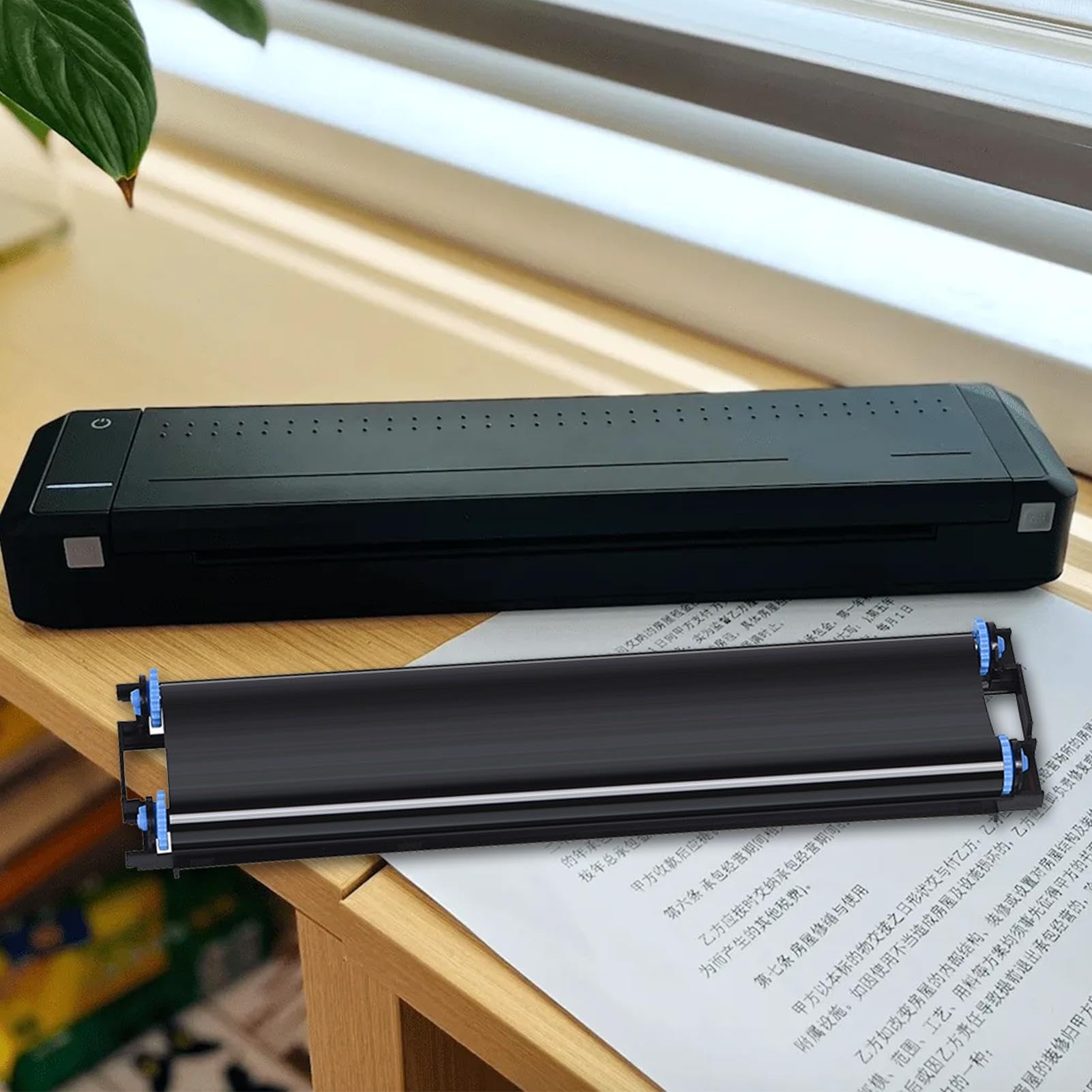 Nastro per stampante termica, 215 mm, MT800, set di 2 pezzi, fornitura di stampa portatile, cartuccia di trasferimento con qualità di stampa costante e design a caricamento rapido, set di per