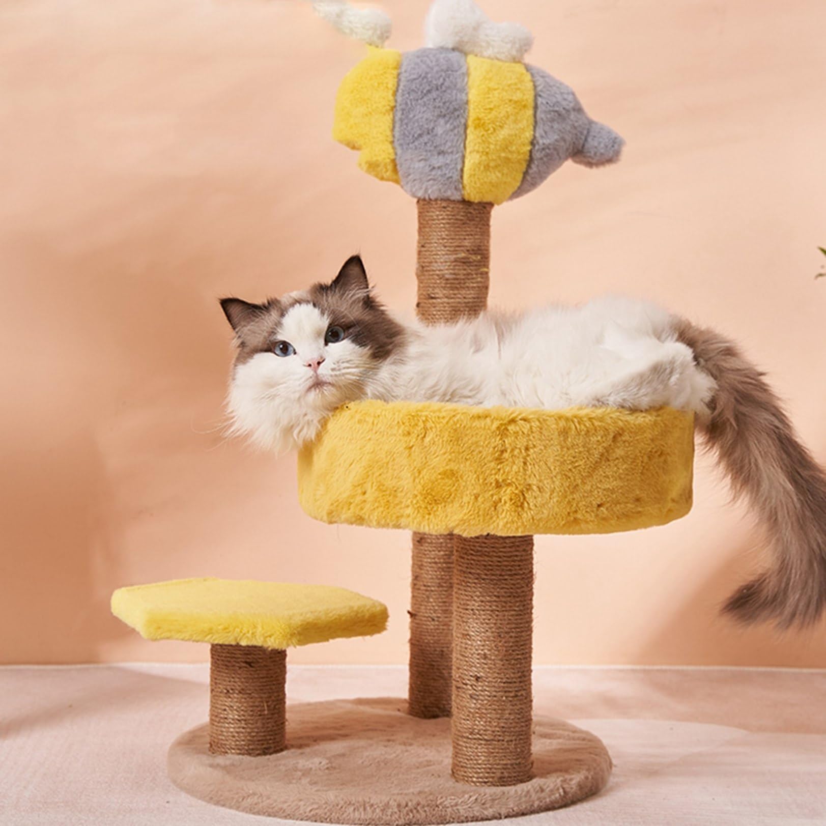 Amazon.co.jp: キャットタワー つめとぎ 心型 かわいい ベッド ミニ 猫