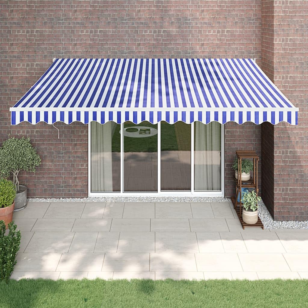 Toldo Retráctil Automático para Exterior con Mando a Distancia, Tela Resistente a los Rayos UV, Estructura de Aluminio para Patio Terraza Jardín Balcón Café