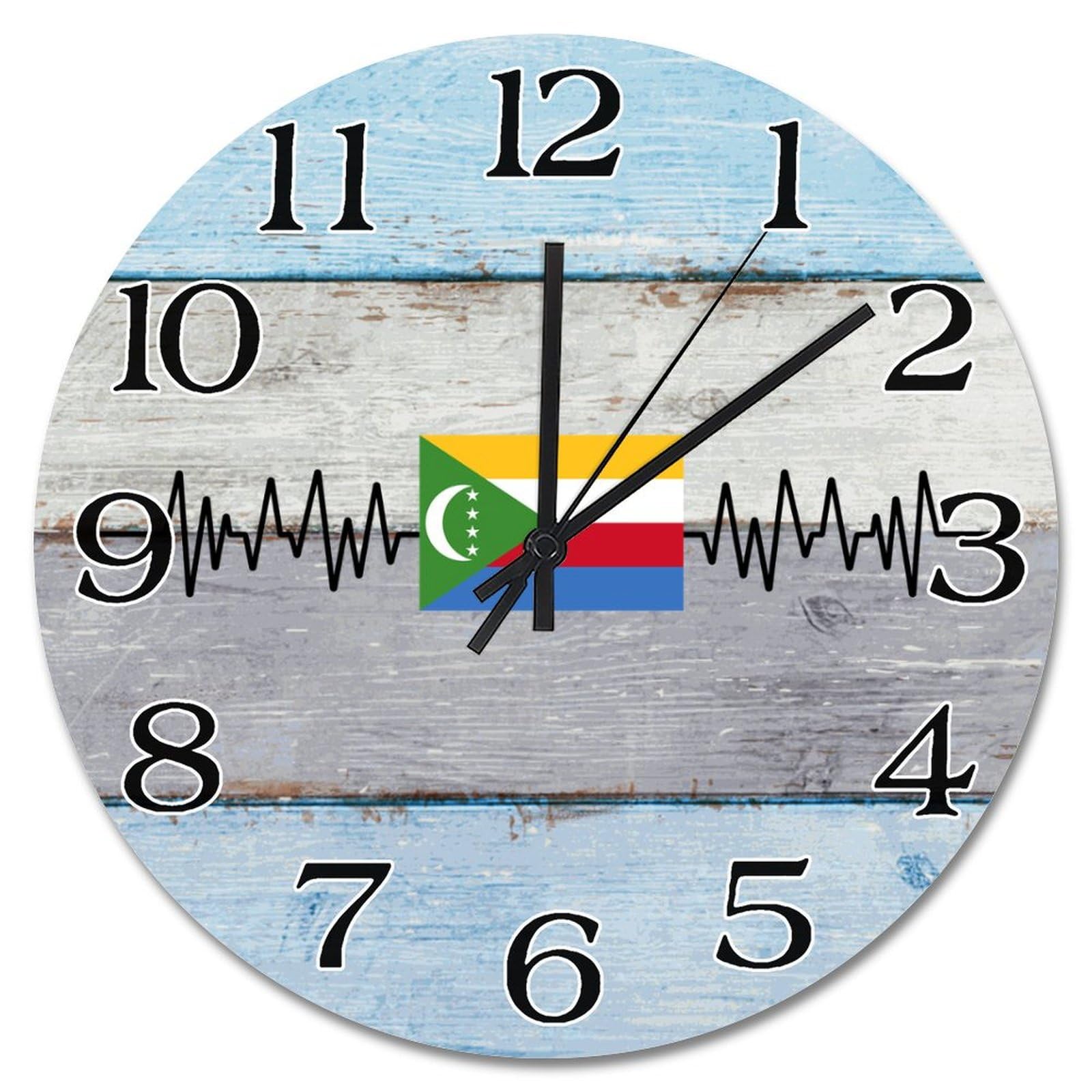 Horloge murale sans tic-tac en bois pour un sommeil réparateur