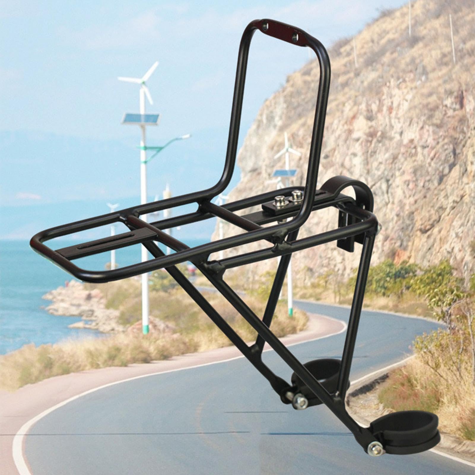 Porte-bagages Avant Vélo RiToEasysports – Alliage Alu, 22,5x23x15 Cm, Compatible Avec La Plupart Des Vélos