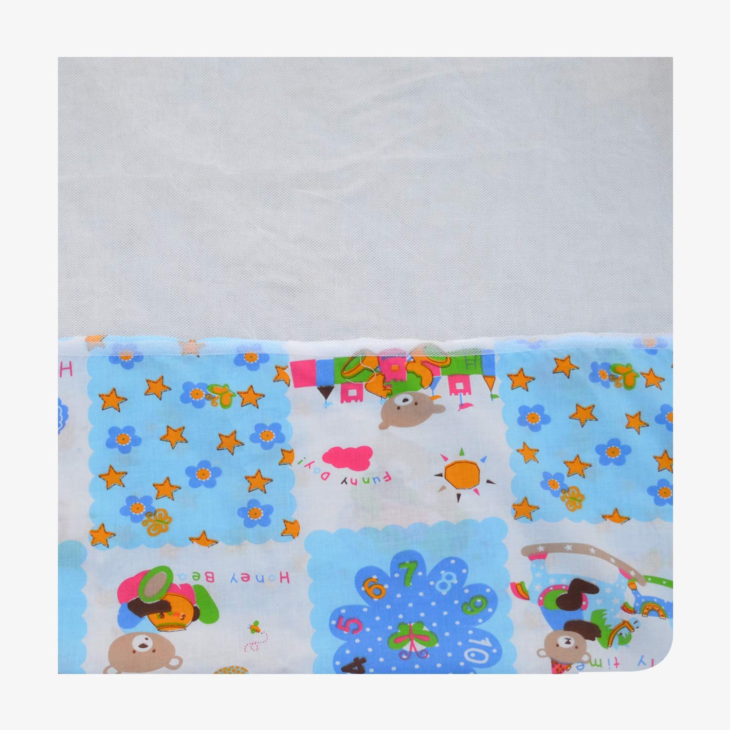 Baby Don Mosquito Net for Baby Cradle Swing/Jhula - New Born to 3 Year Old Kids - Side Zip Opening - Soft Cloth Net for Bed, Thottil, and Jhoola Nets (Blue) 1