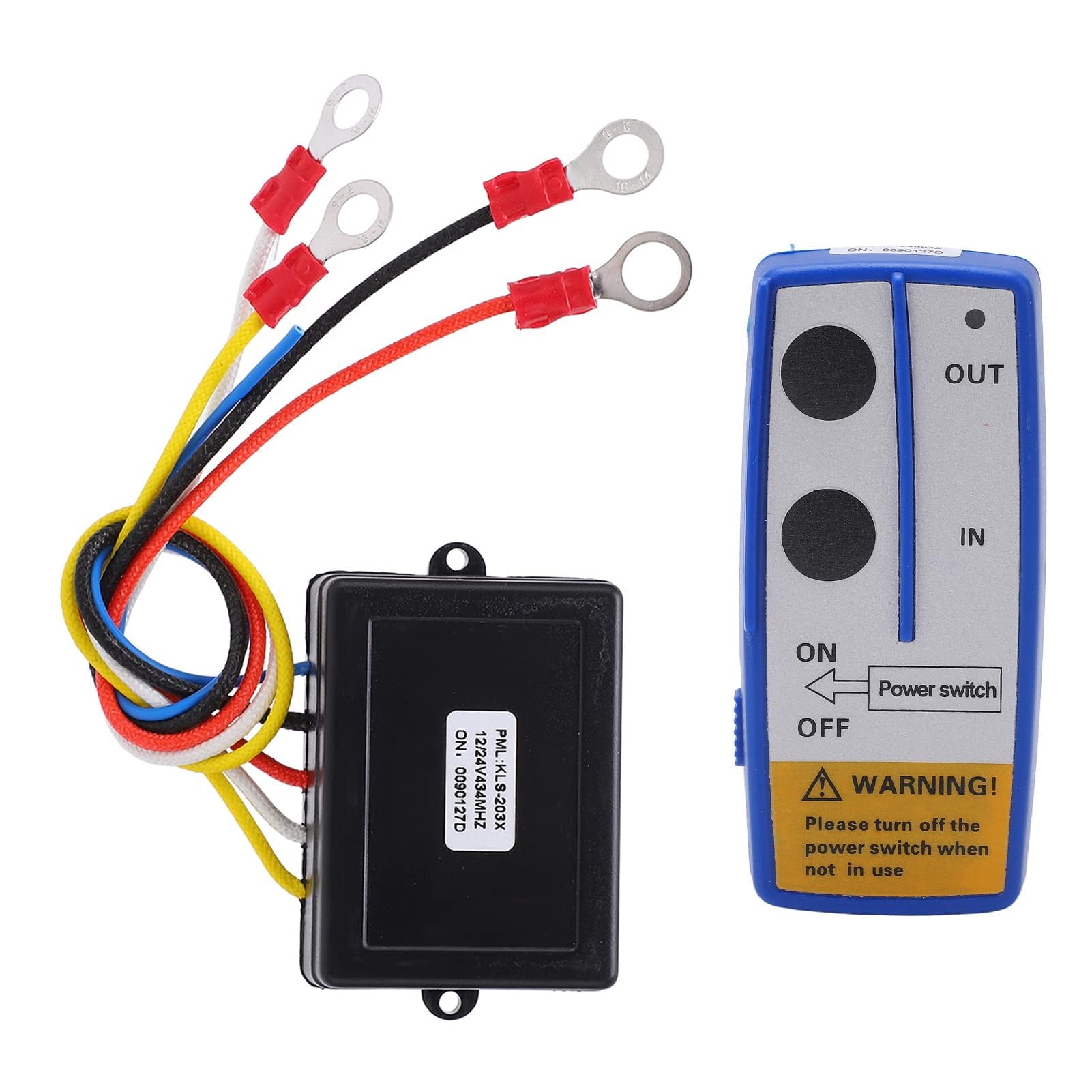 Kit de Télécommande de Treuil sans Fil, Kit de Commutateur de Télécommande sans Fil de Treuil Universel avec Récepteur 12 V 24 V pour Camion ATV SUV (BLUE)
