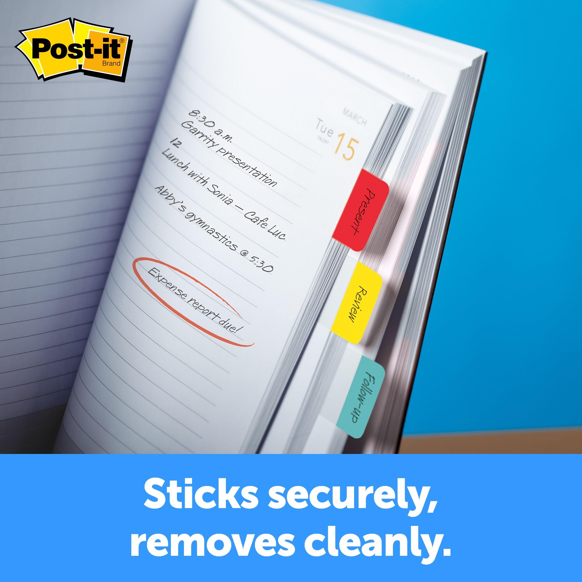 Post It Page Markers Post-it File Tabs 1x1.5 Inch - 66 Pack Color-Coded ...