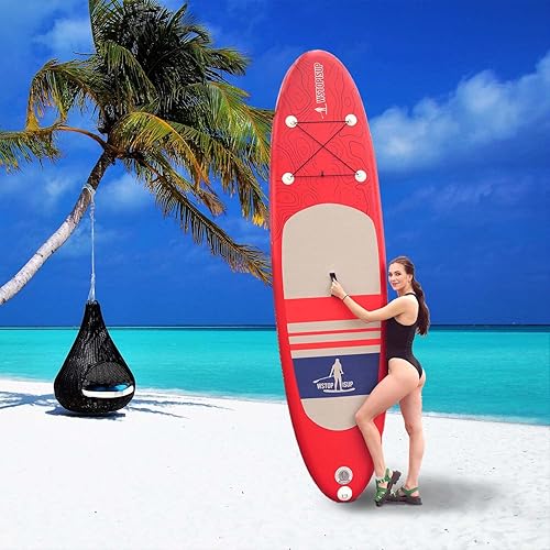 Miniatura 6 de Tabla de remo inflable de pie, tabla de remo premium de 10 pies 6 pulgadas con todos los accesorios y mochila de SUP premium, paleta ajustable,