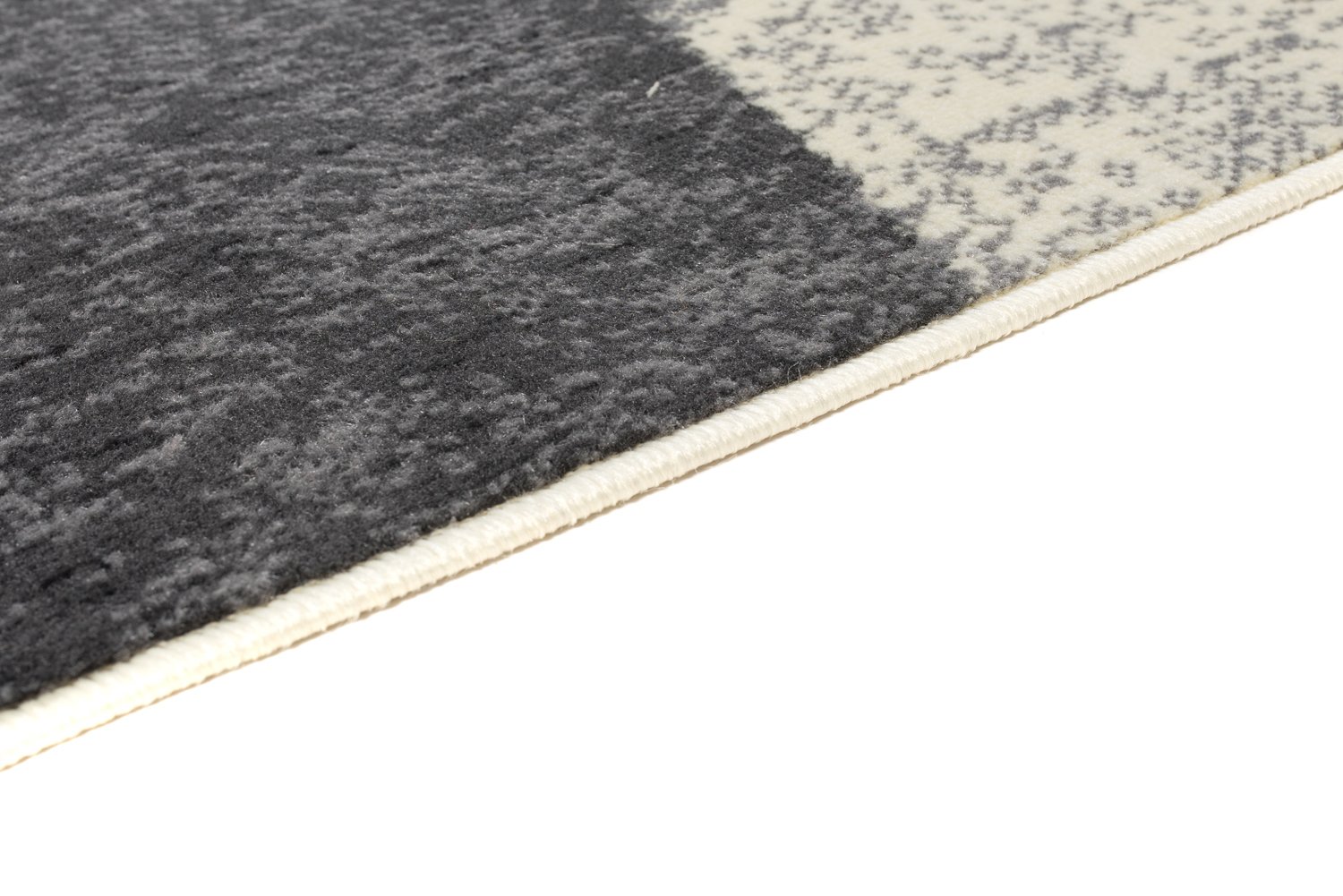 Tapiso QMEGA nowoczesny dywan z krótkim włosiem, szary, kremowy, czarny, fale w paski, abstrakcyjny wzór, do salonu, sypialni, Ökotex 250 x 300 cm