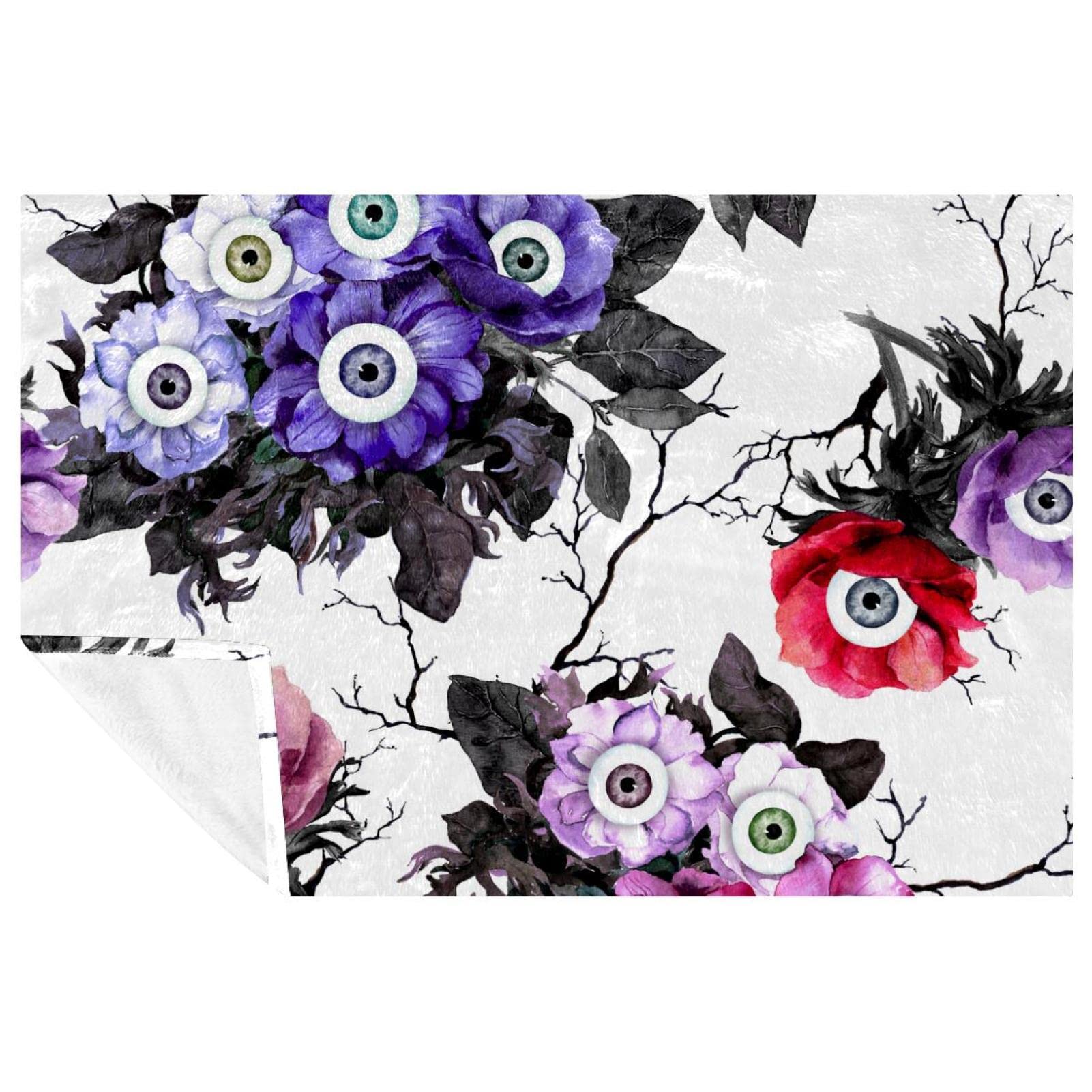 Couverture douce fleurs grunge résout le froid sur votre canapé