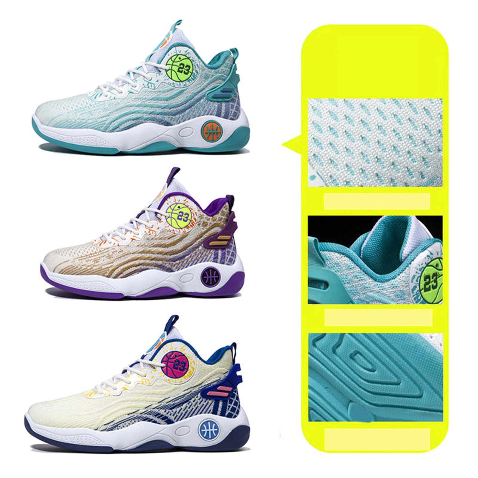 Zapatillas de Baloncesto Altas Hombre Transpirables Deportivas