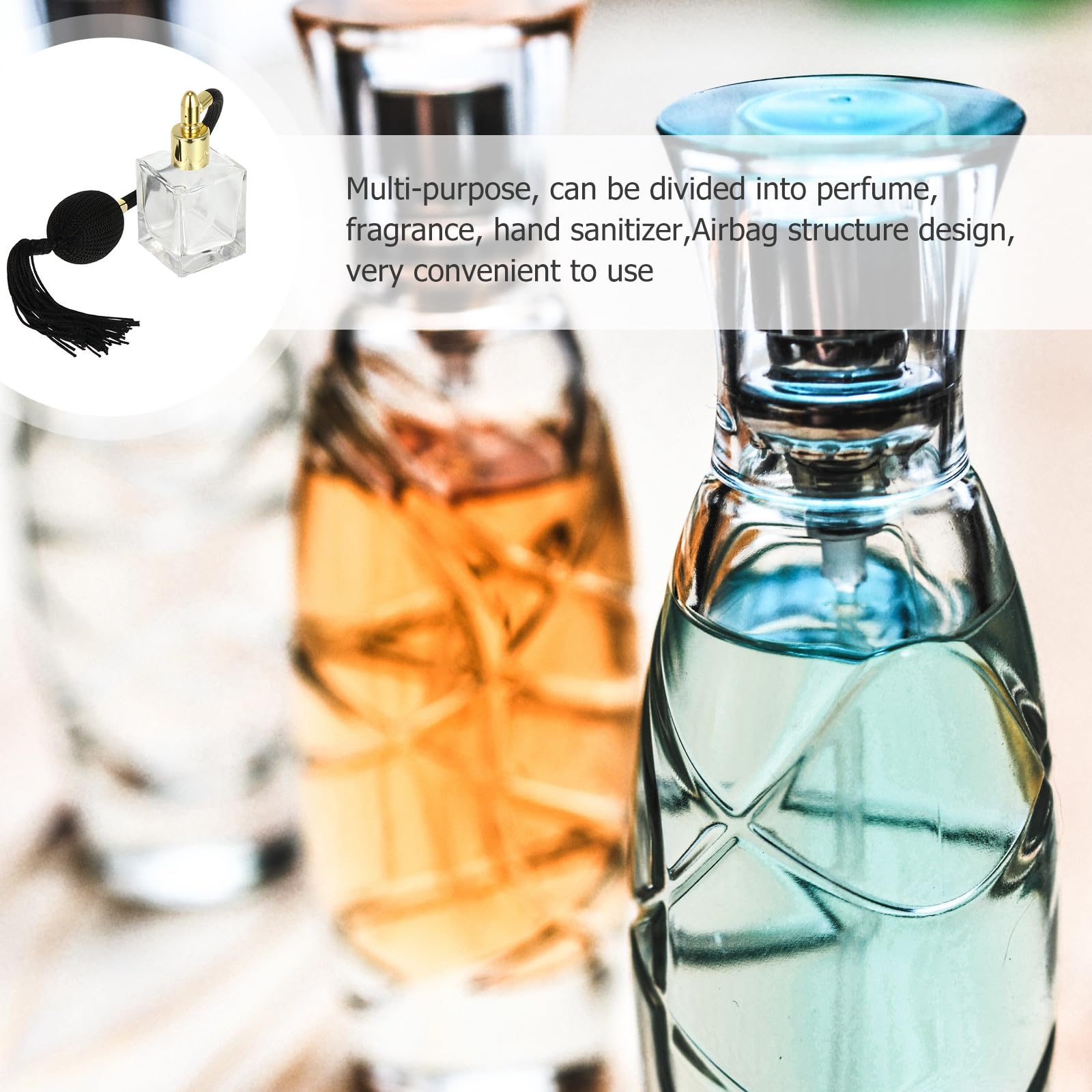 ifundom Contenitore Multiuso Spray Facile da Pulire Viaggi Bottiglia in Vetro Nero per, Portatile Quotidiano