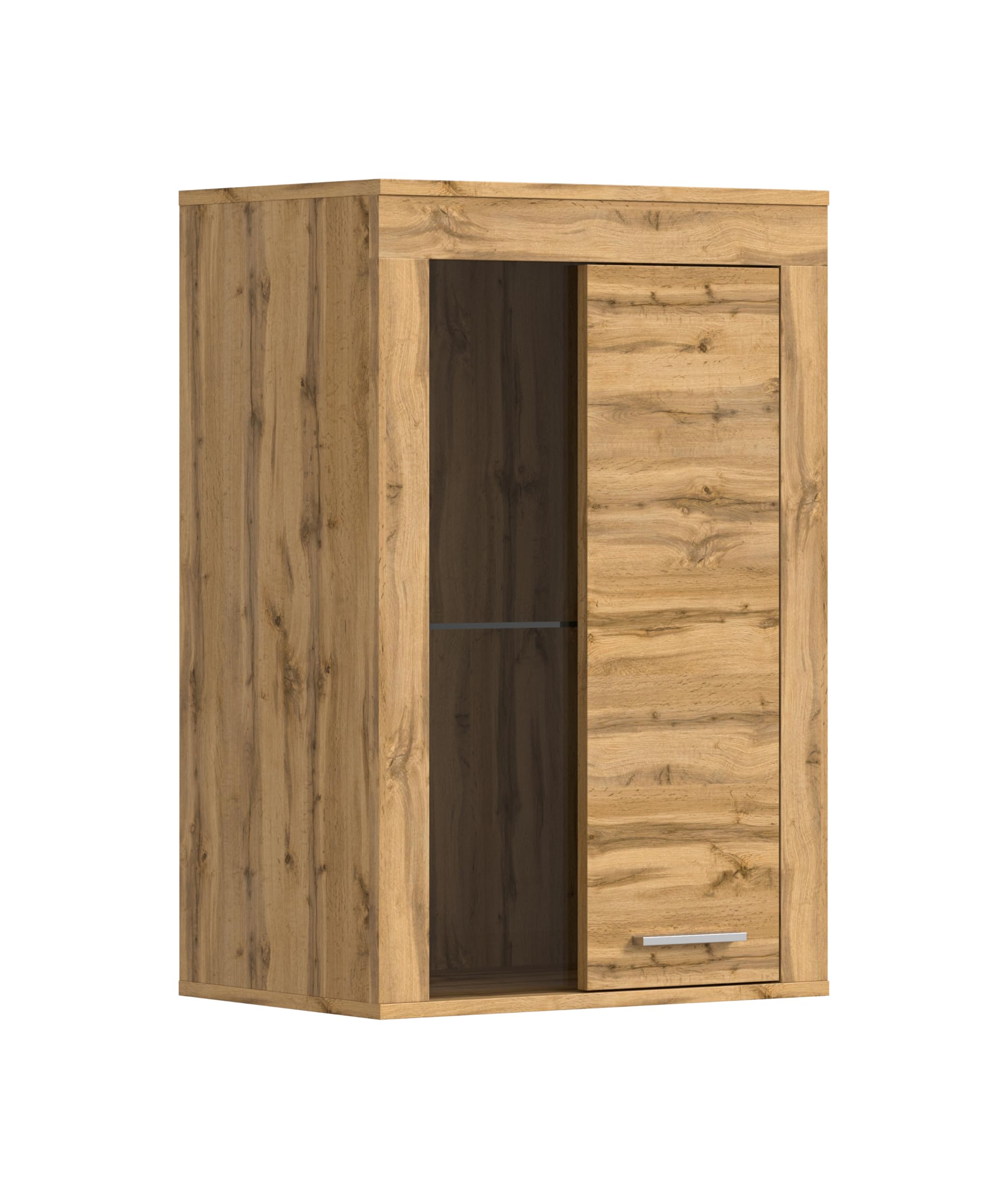 xonox.home Wohnen Jam X8BM9T40 - Vitrina de Cristal (600 x 86 x 35 cm, Madera de Roble de Wotan, melamina, 600 x 86 x 35 cm)