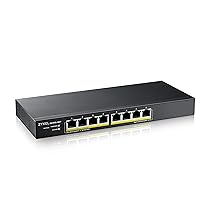 Zyxel 8-Port GbE PoE Smart Hybrid Mode Switch | Standalone o Nebula Cloud | 60 Watt 802.3at | Desktop | Senza Ventola (GS1915-8EP)