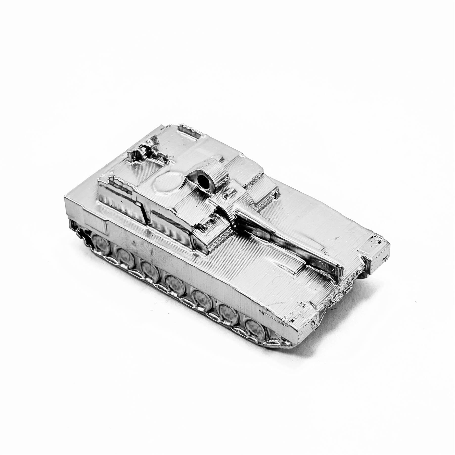 3D Cabin Silver Military Tank Christmas Tree Bauble Decoration Ornament For Xmas Noel