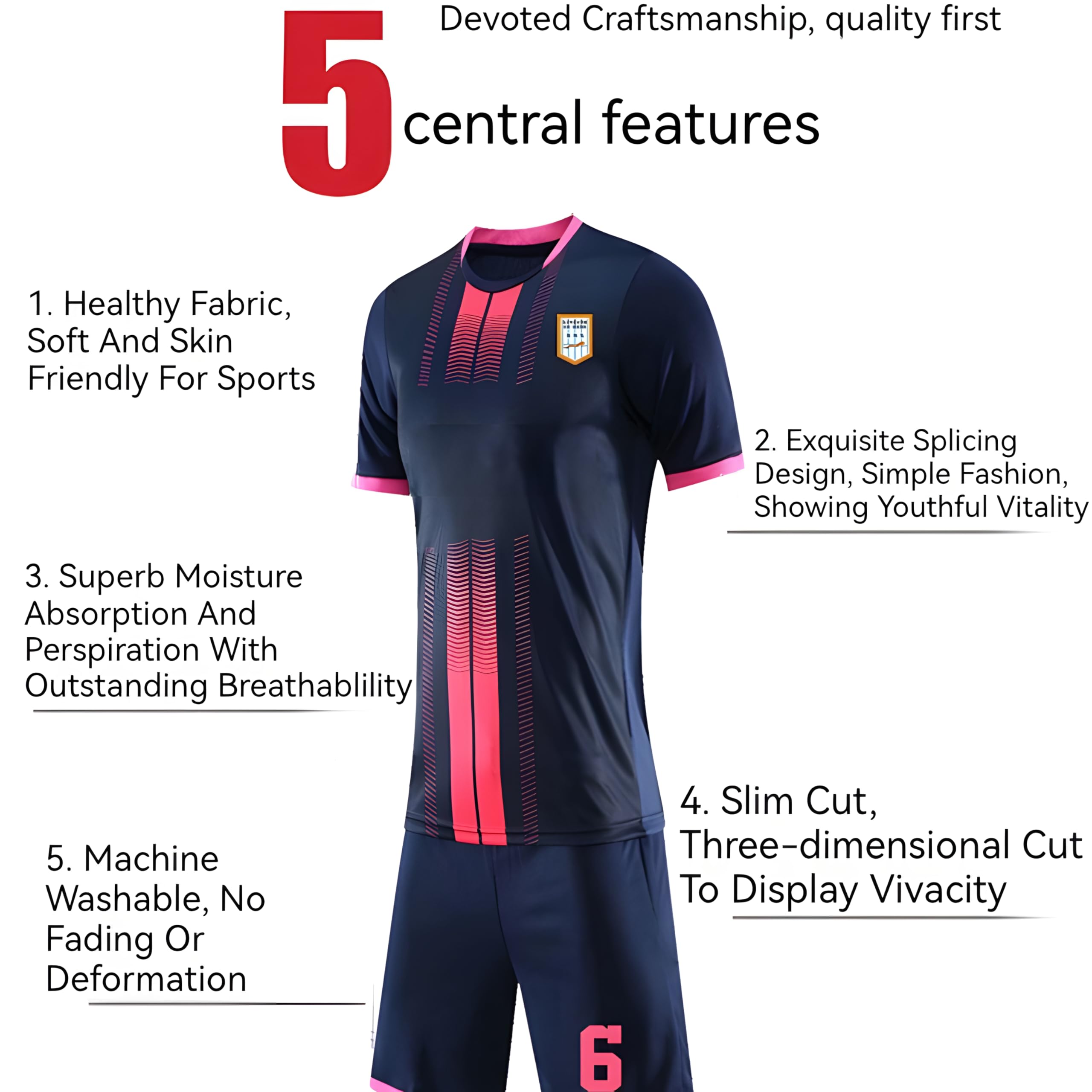 DVGEY Custom Soccer Jersey for Kids/Boys/Girls/Men/Women Personlized Soccer Shirt and Short with Name Number Team Logo (Sapphire blue)