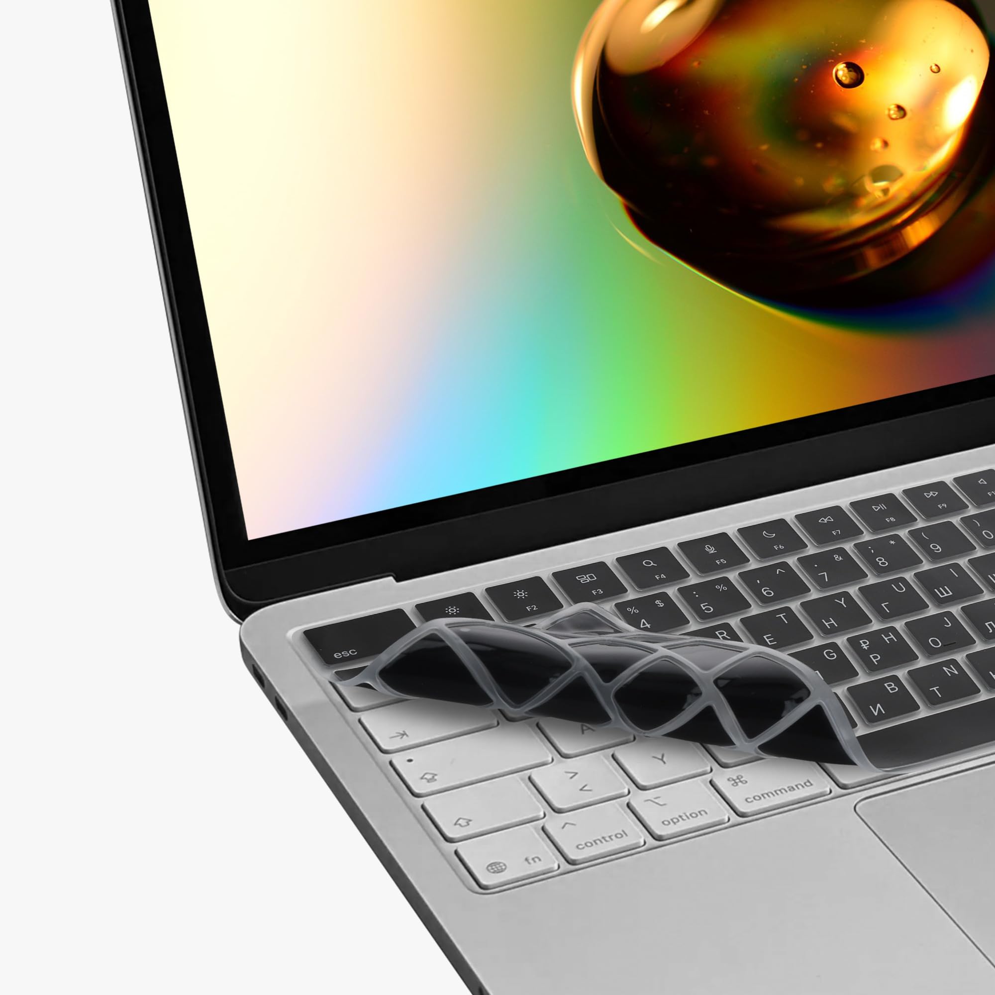 kwmobile Protezione Tastiera Russa Compatibile con Apple MacBook Neo - Cover Tastiera Russo QWERTY - Copertina Silicone nero